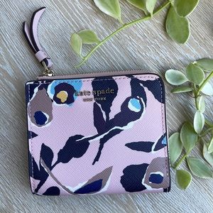 Kate Spade Small Bifold Wallet in Pink Multi Color